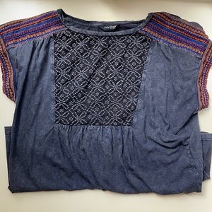 Blue Pattern Top